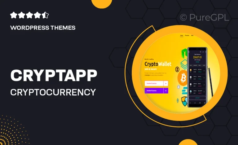 cryptapp cryptocurrency landing page theme