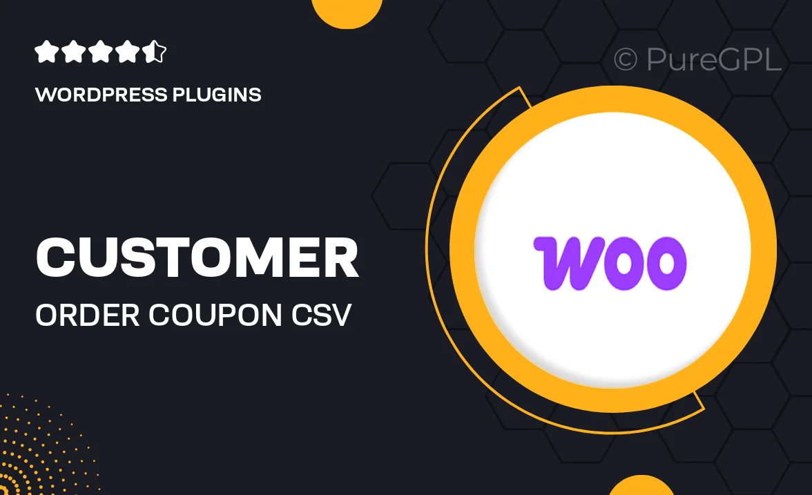 Customer / Order / Coupon CSV Export