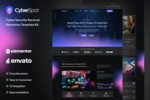CyberSpot – Cyber Security Services Elementor Template Kit