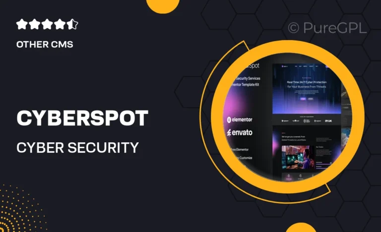 cyberspot cyber security services elementor template kit