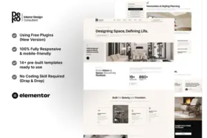Deko – Interior Design Consultant Elementor Template Kit