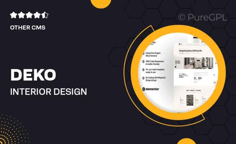 deko interior design consultant elementor template kit
