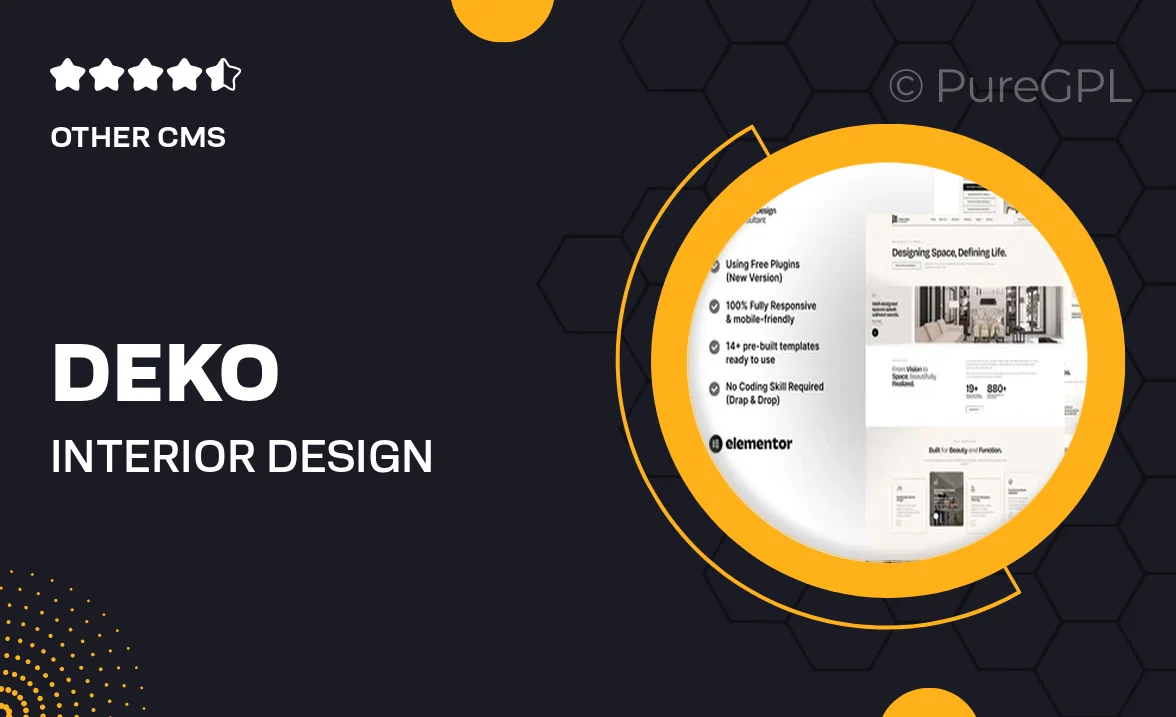 Deko – Interior Design Consultant Elementor Template Kit
