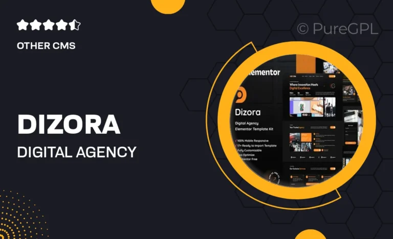dizora digital agency elementor template kit