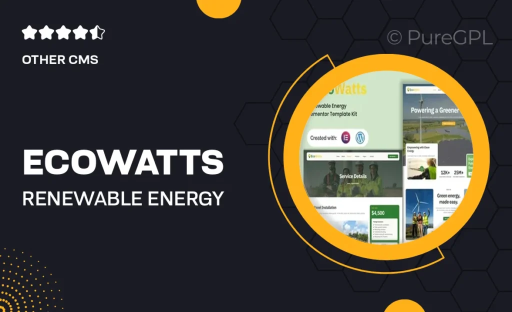 Downloads 14 Ecowatts – Renewable Energy Elementor Template Kit