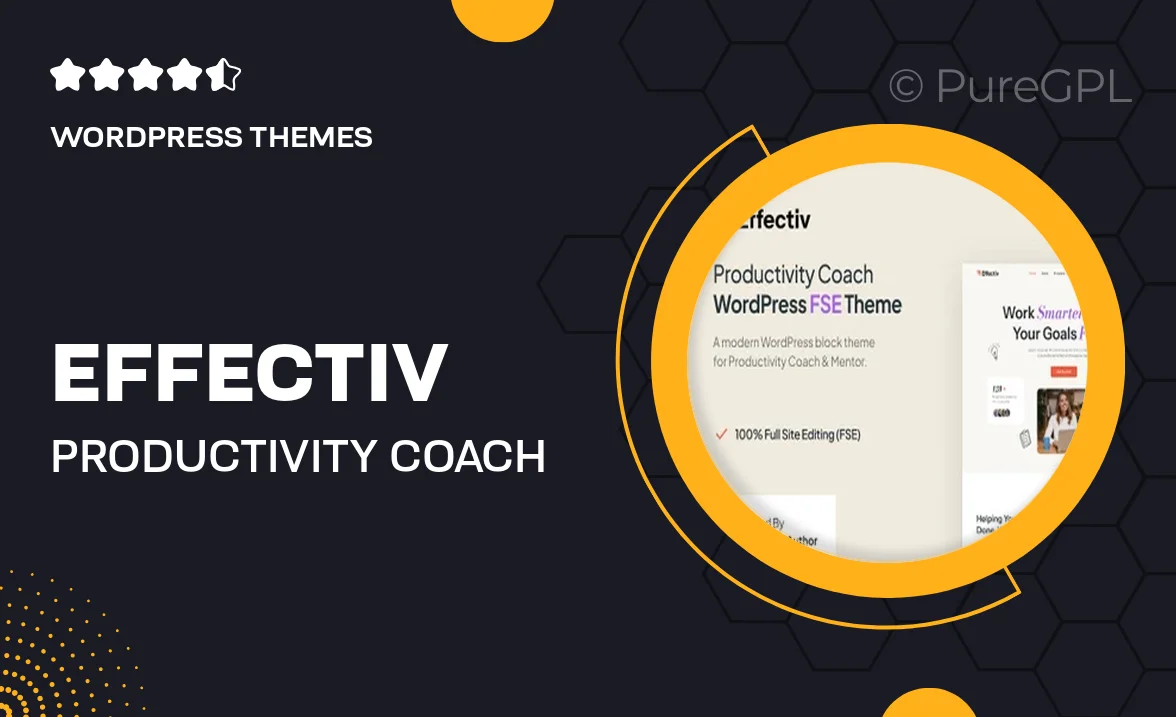 Effectiv – Productivity Coach & Mentor FSE WordPress Theme