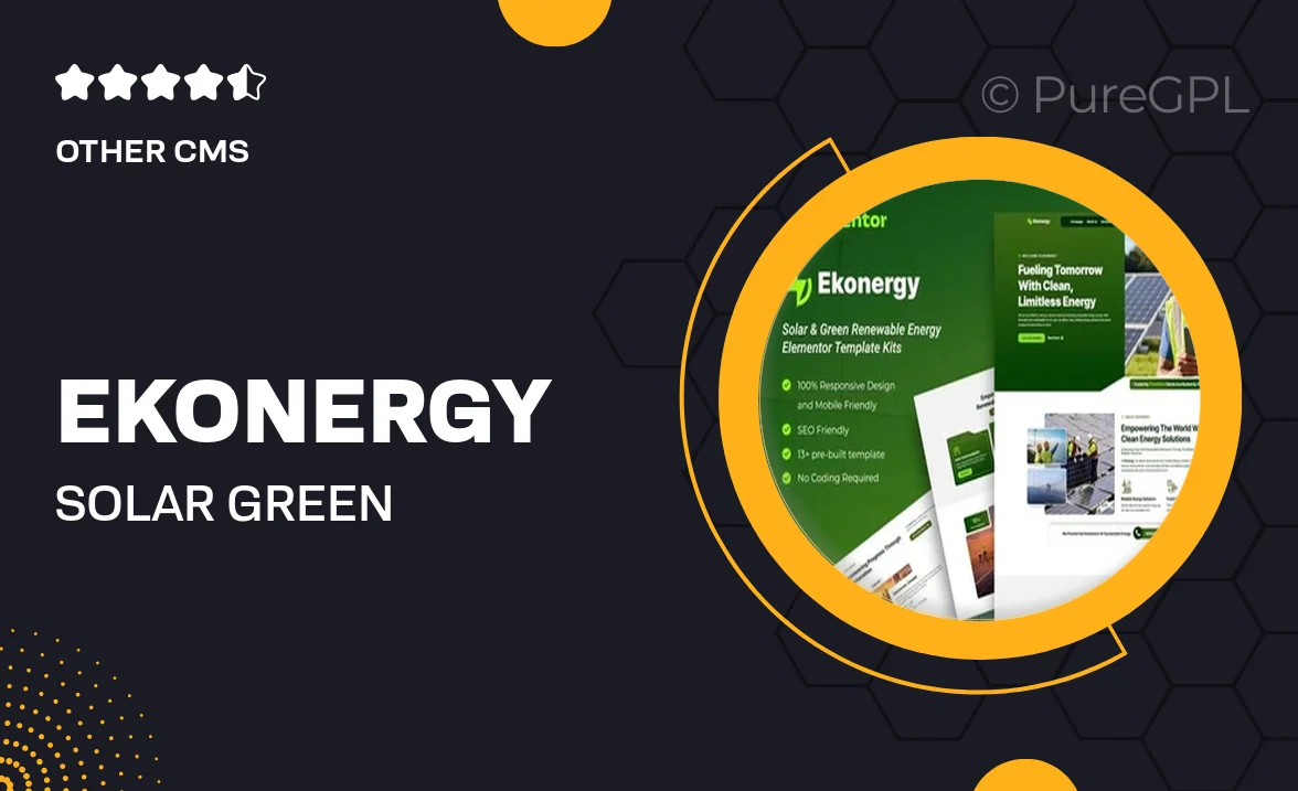Ekonergy – Solar & Green Renewable Energy Elementor Template Kits