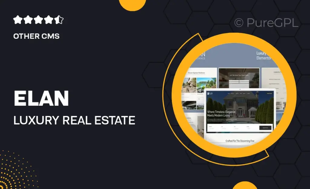 Elan – Luxury Real Estate Elementor Template Kit