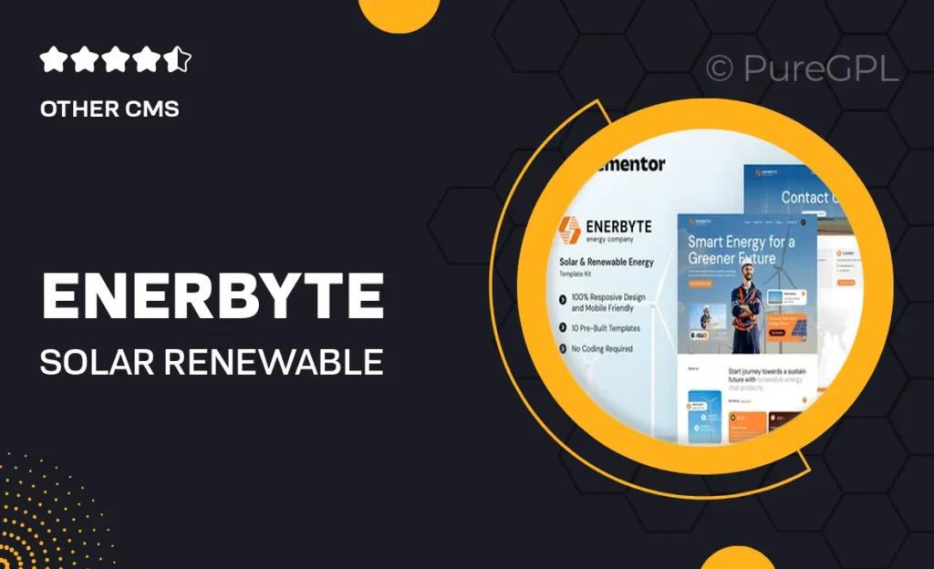 Downloads 44 Enerbyte – Solar & Renewable Energy Elementor Template Kit