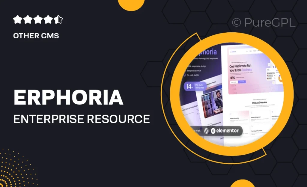 Downloads 26 Erphoria – Enterprise Resource Planning ERP SaaS Platform Elementor Template Kit
