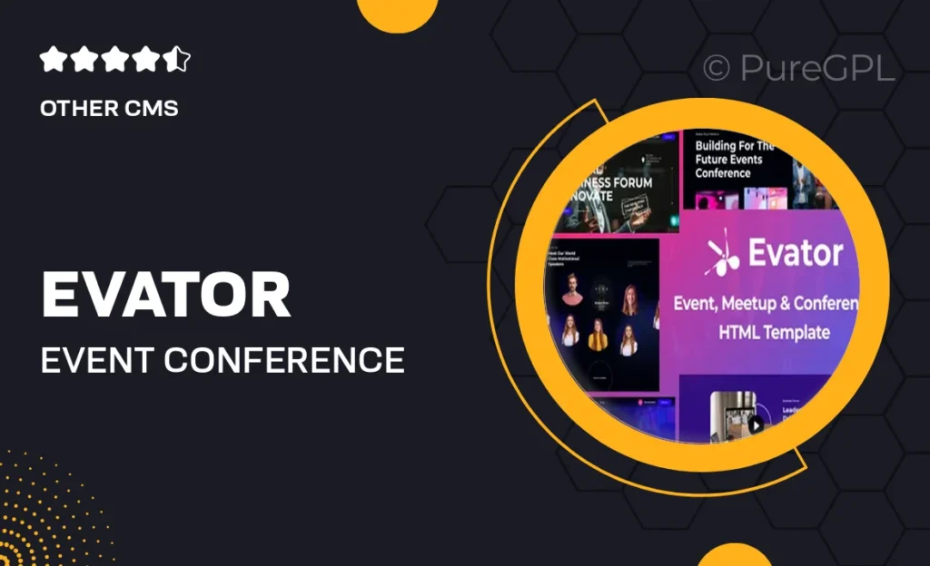 Downloads 45 Evator – Event, Conference & Meetup HTML Template