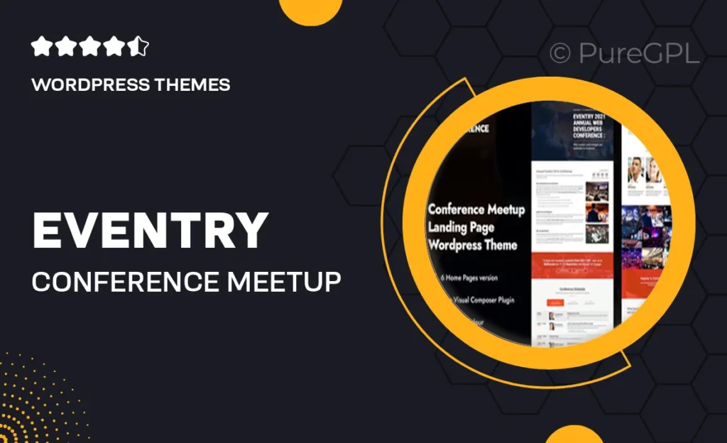 Eventry – Conference Meetup Landing Page WordPress Theme
