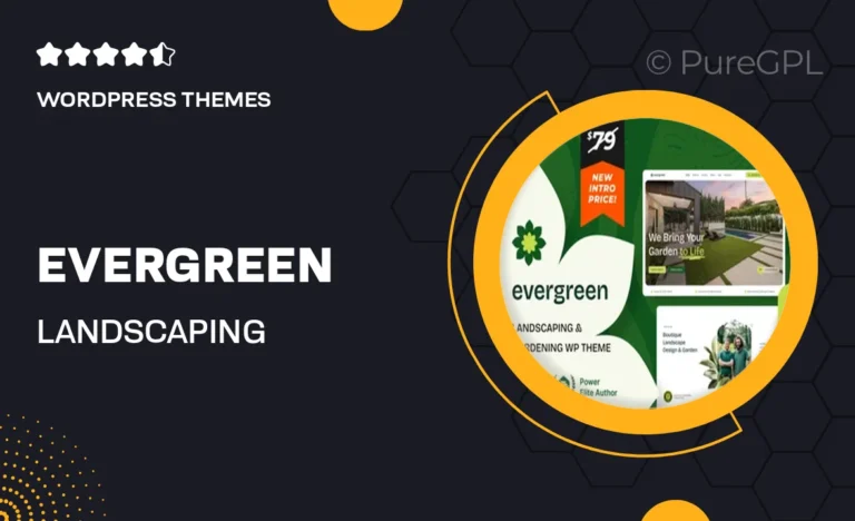 evergreen landscaping gardening wordpress theme