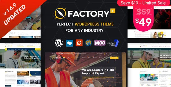 factory plus industry and construction wordpress theme 1