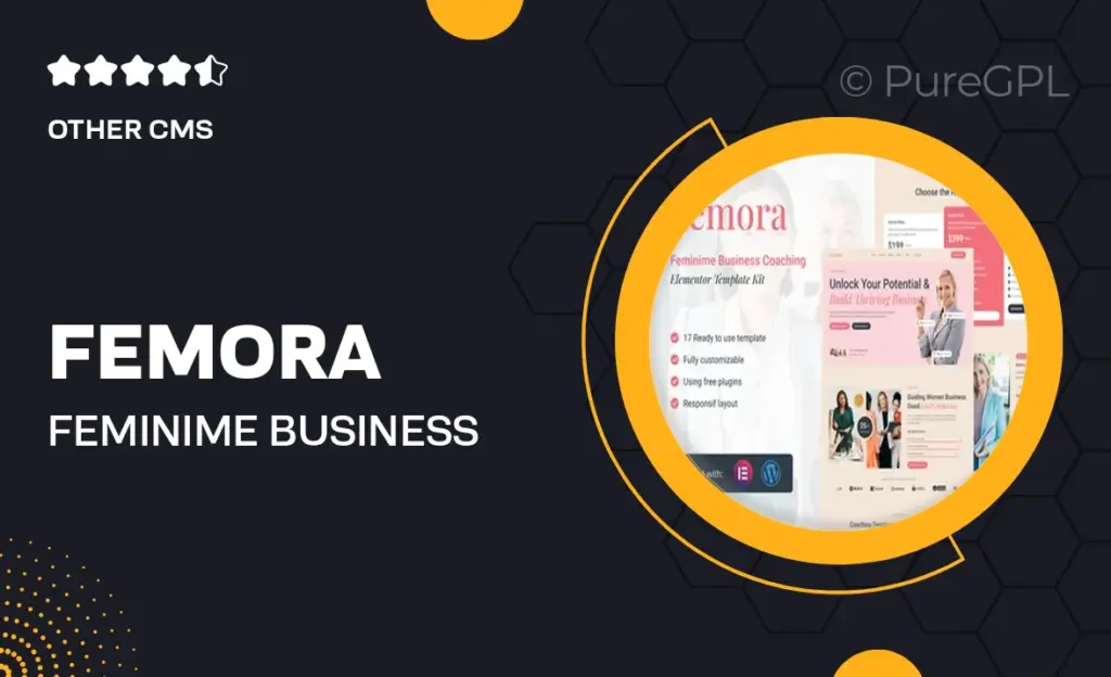 Femora – Feminime Business Coaching Elementor Template Kit