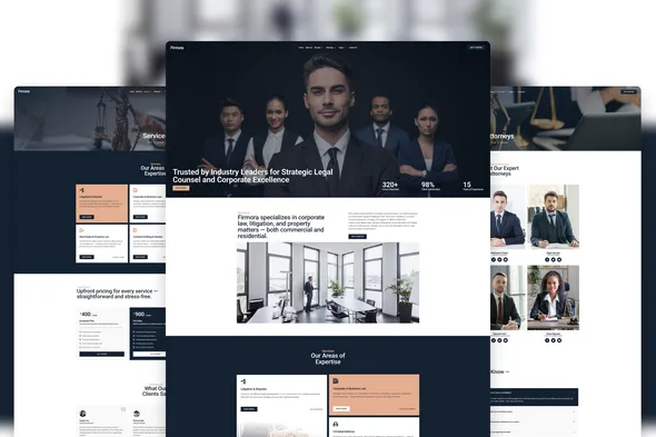 firmora modern professional law firm attorney elementor template kit 1