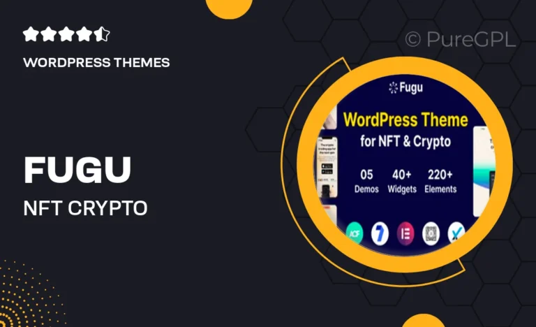 fugu nft crypto wordpress theme