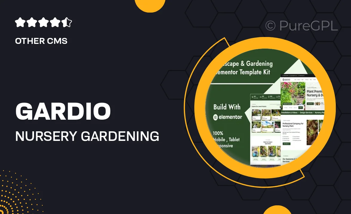 Gardio – Nursery & Gardening Elementor Template Kit