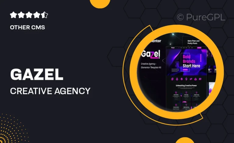 gazel creative agency elementor template kit
