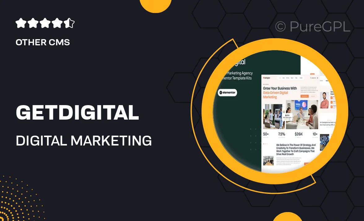 GetDigital – Digital Marketing Agency Elementor Pro Template Kit