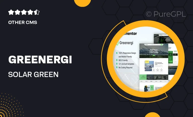 greenergi solar green renewable energy elementor pro template kit 1