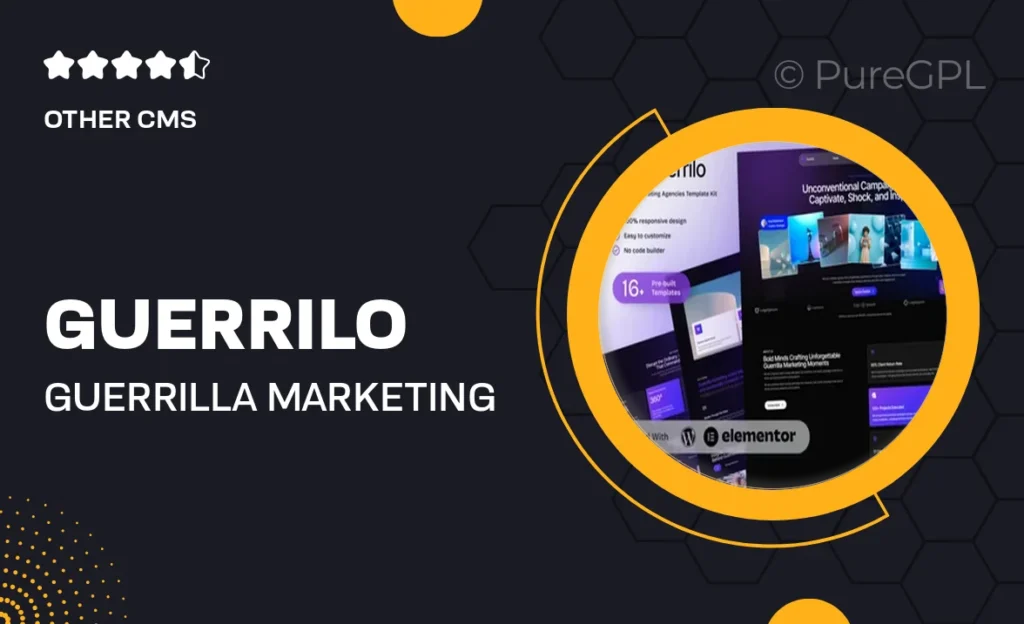 Downloads 15 Guerrilo – Guerrilla Marketing & Brand Activation Elementor Template Kit