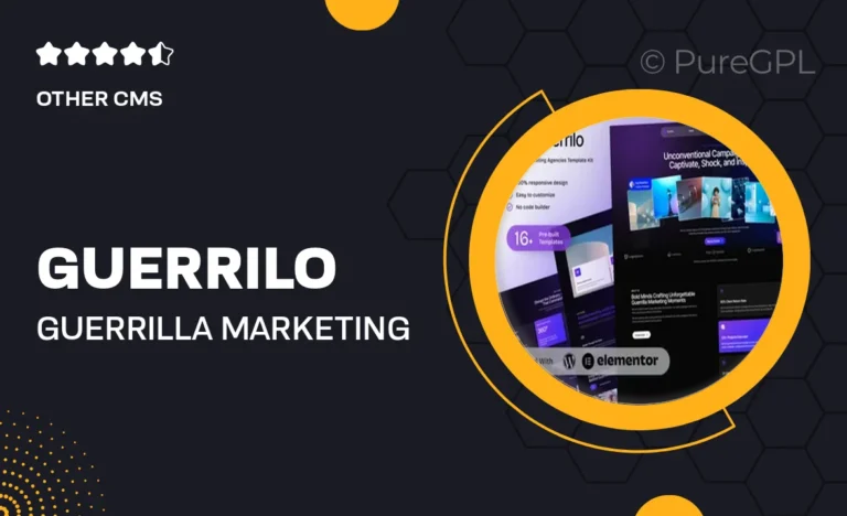 guerrilo guerrilla marketing brand activation elementor template kit