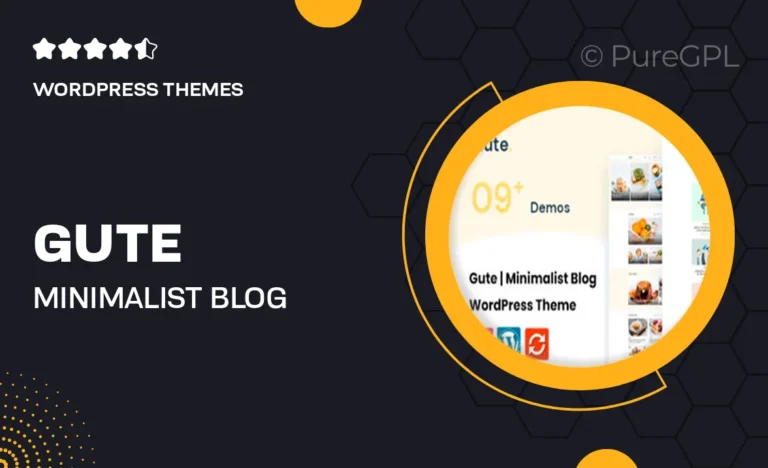 gute minimalist blog wordpress theme