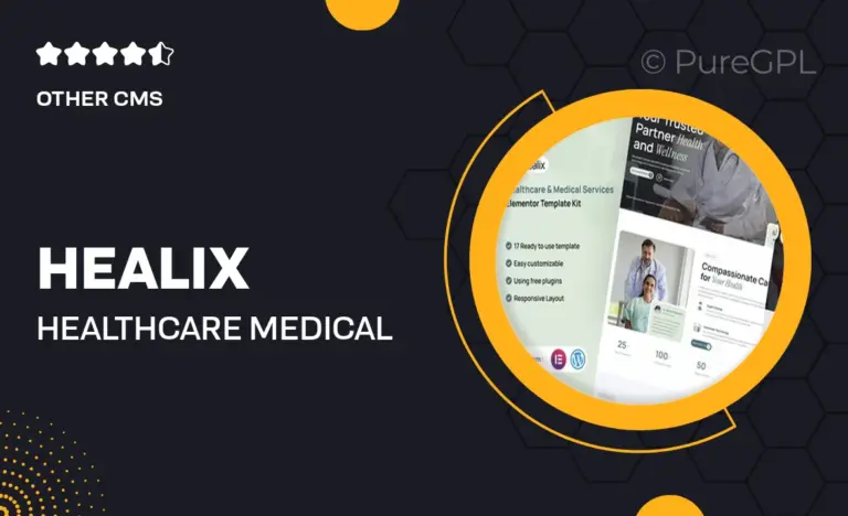 healix healthcare medical services elementor template kit