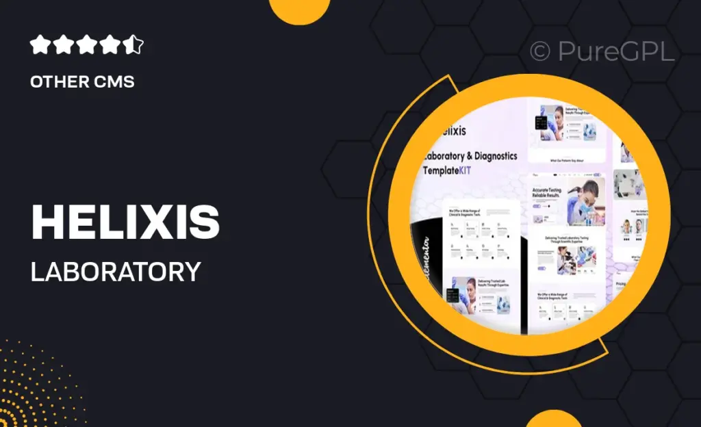 Helixis – Laboratory & Diagnostics Elementor Template Kit feature image