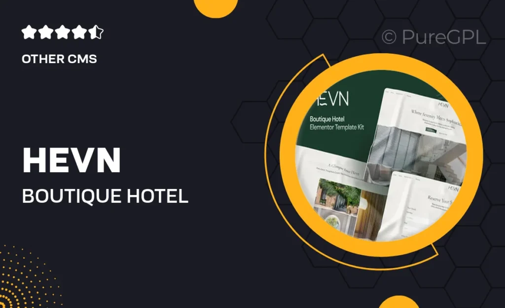 Hevn – Boutique Hotel Elementor Template Kit