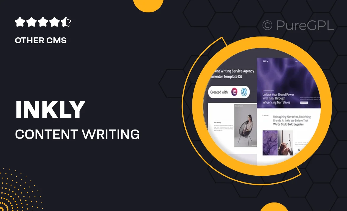 Inkly – Content Writing Service Agency Elementor Template Kit