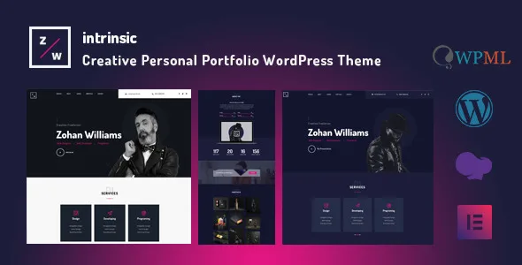 Intrinsic – Creative Personal portfolio WordPress Themes