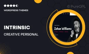 Intrinsic – Creative Personal portfolio WordPress Themes