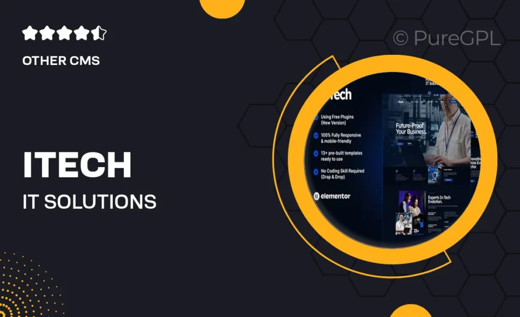 Downloads 5 iTech – IT Solutions & Services Company Elementor Template Kit