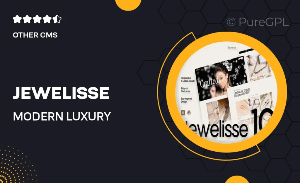 Jewelisse – Modern Luxury Jewelry Store Elementor Template Kit