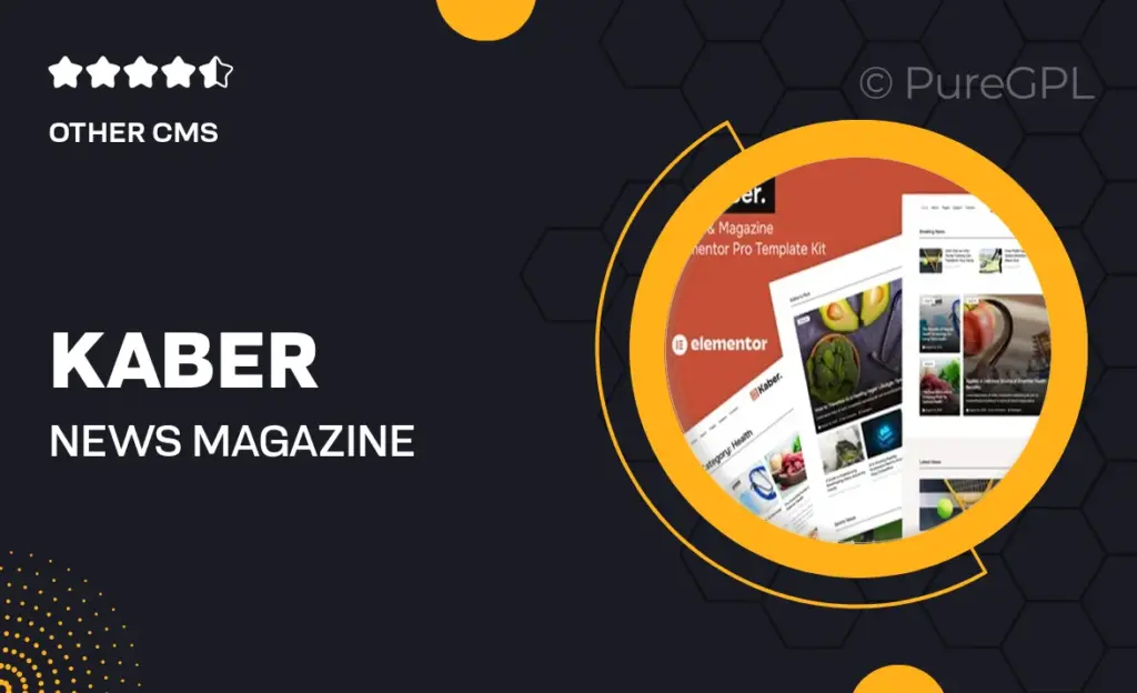 Kaber – News & Magazine Elementor Pro Template Kit