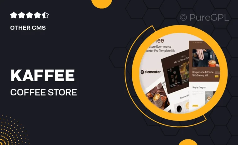 kaffee coffee store ecommerce elementor pro template kit