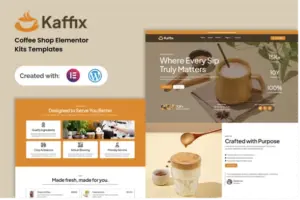 Kaffix – Coffee Shop & Cafe Elementor Template Kit