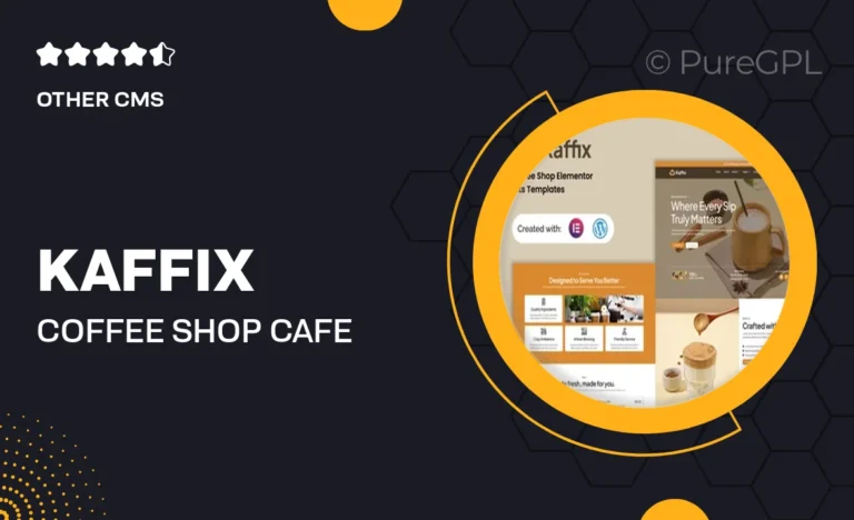 kaffix coffee shop cafe elementor template kit