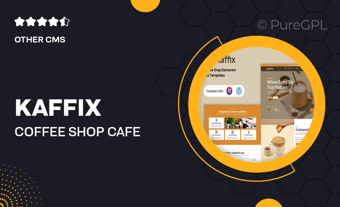 Kaffix – Coffee Shop & Cafe Elementor Template Kit