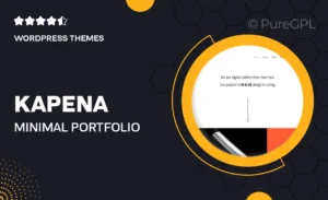 Kapena – minimal portfolio WordPress Theme