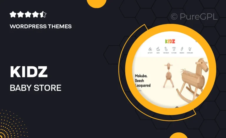 kidz baby store woocommerce theme