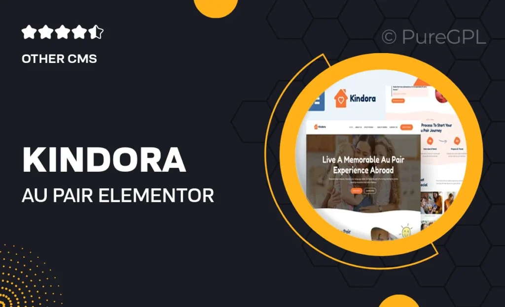Kindora – Au Pair Elementor Template Kit