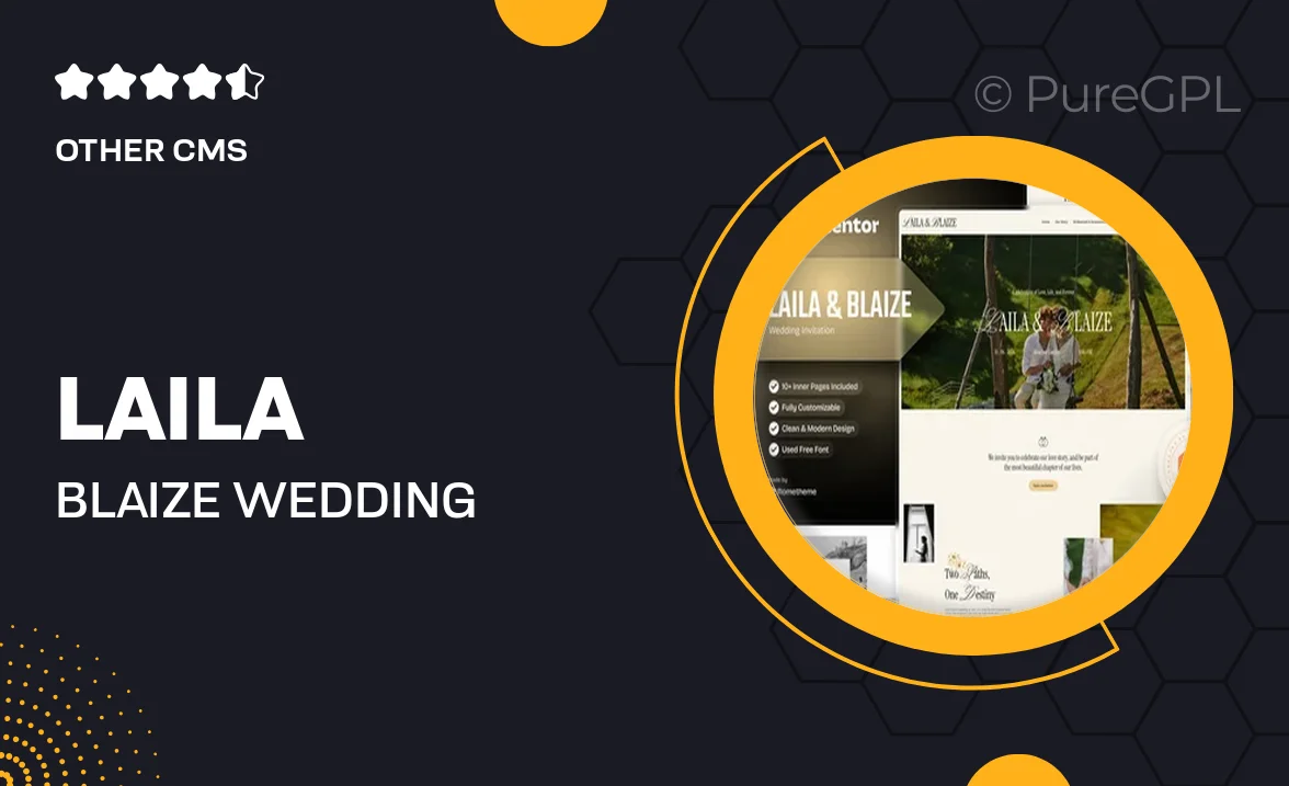 Laila & Blaize – Wedding Invitation Elementor Template Kit