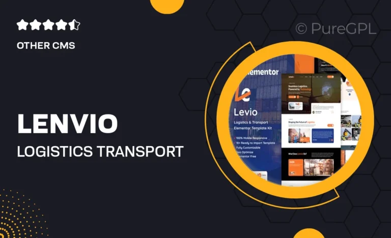 lenvio logistics transport service elementor template kit