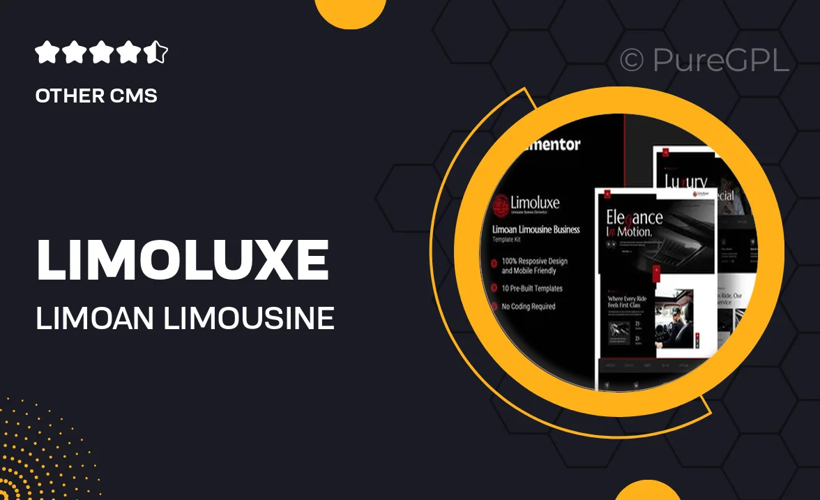 Limoluxe – Limoan Limousine Business Elementor Template Kit