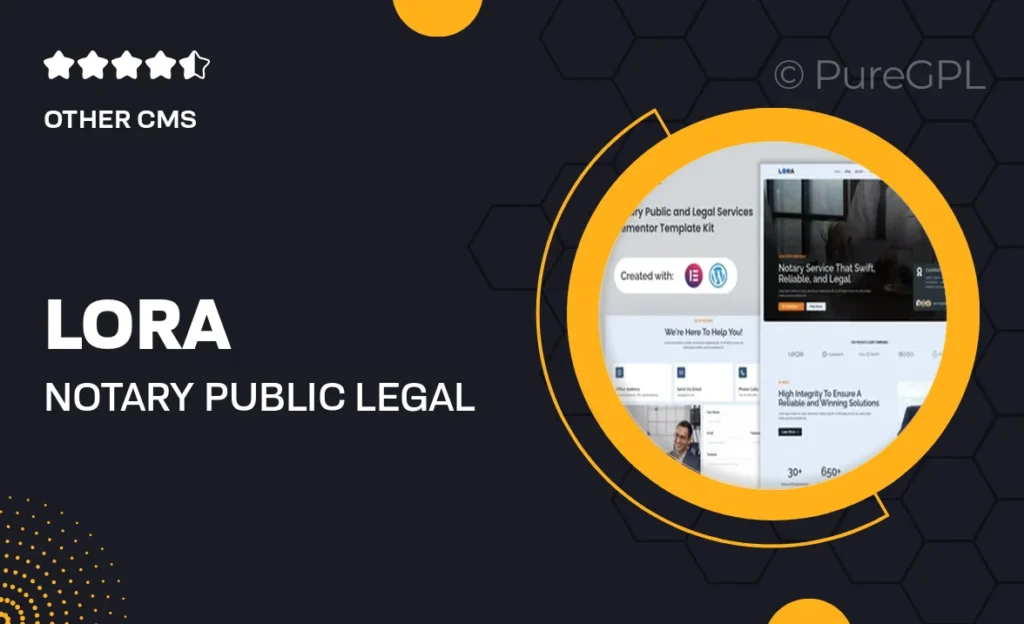 Downloads 37 Lora – Notary Public & Legal Services Elementor Template Kit