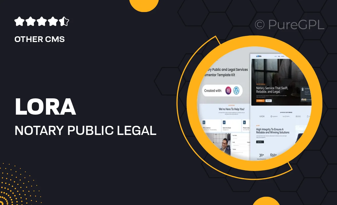 Lora – Notary Public & Legal Services Elementor Template Kit