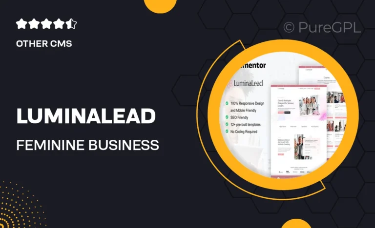 luminalead feminine business coaching elementor pro template kit
